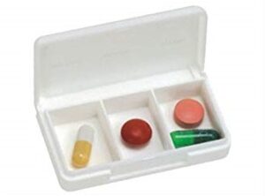 Medicine box with 3 sectors