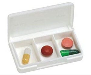 Medicine box with 3 sectors