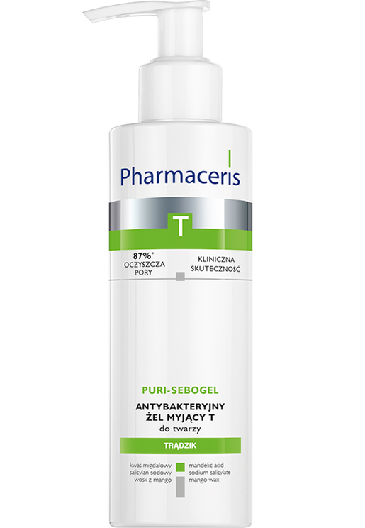 Pharmaceris T – Puri-Sebogel antibacterial face wash gel 190 ml
