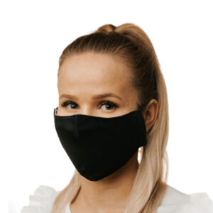 Double layer mask with filter pocket and adjustable ear loops