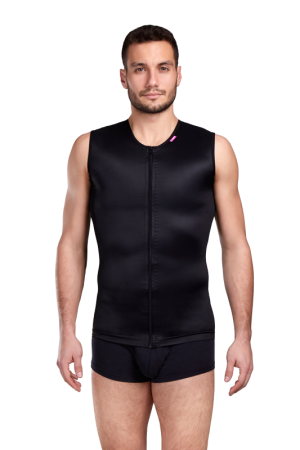 Lipoelastic compression vest for men