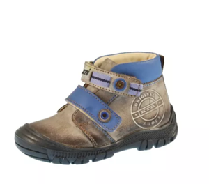 Ankle boots, brown/blue