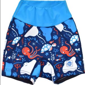 Jammers, patterned, leak-proof swimming trunks