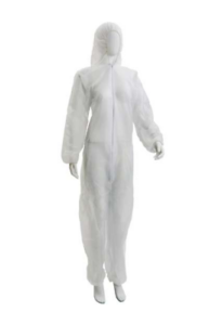 Protective coverall with hood white XL