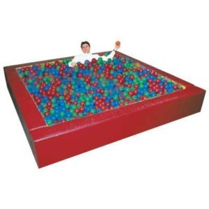 A sea of balls with four separate sides
