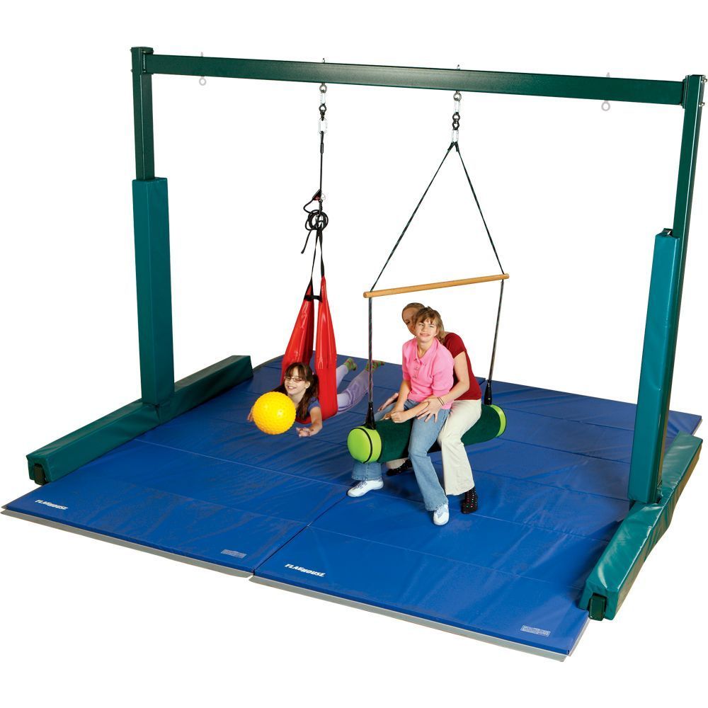Suspension system frame for swing