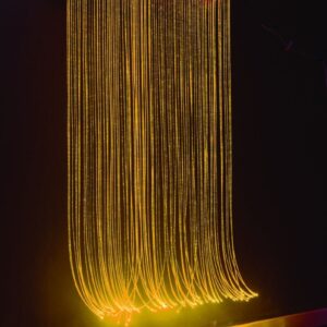 Bright fiber optic light curtain
