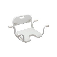 Bath seat with backrest and hygiene hole